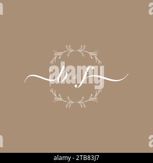 BF Handschriftenlogo der ersten Signatur, Hochzeit und Modekonzept Stock Vektor