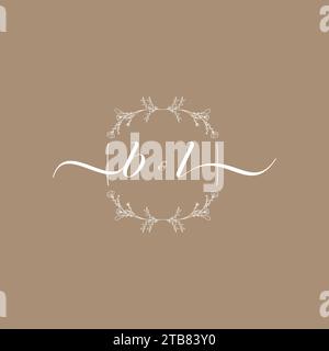 BL Handschriftenlogo der ersten Signatur, Hochzeit und Modekonzept Stock Vektor