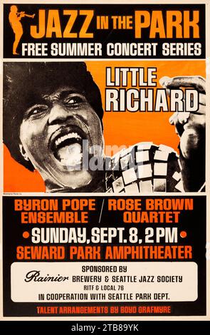 Konzertposter „Little Richard Jazz In The Park“ (1968) Stockfoto