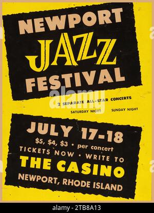 Billie Holiday - Newport Jazz Festival Poster (1954) Stockfoto