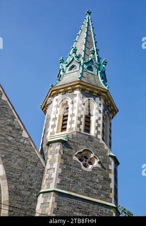 Patrick Keeley entwarf die Albany Landmark St. Joseph’s Church, erbaut 1860. Trotz ihrer Prominenz wurde die Kirche aufgegeben. Stockfoto