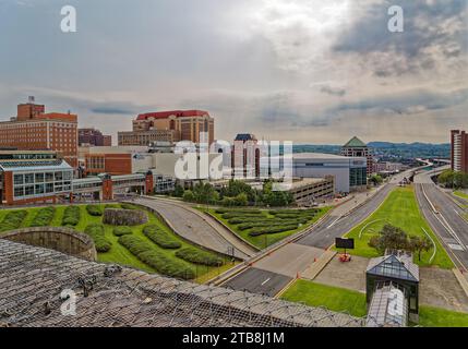 2018 Foto vom Sport- und Veranstaltungsort Times Union Center, ursprünglich Knickerbocker Arena und auch bekannt als Pepsi Arena und MVP Arena. Stockfoto