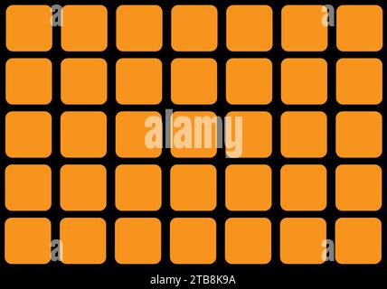 Abstrakter Hintergrund aus orangefarbenen Würfeln Stock Vektor