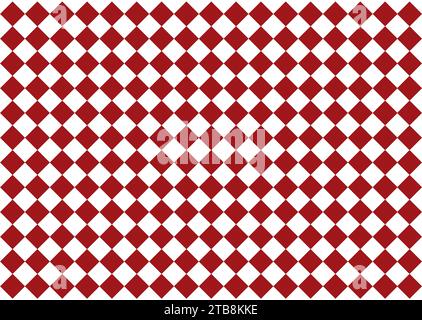 Roter und weißer Hintergrund mit nahtlosem geometrischem Muster Stock Vektor