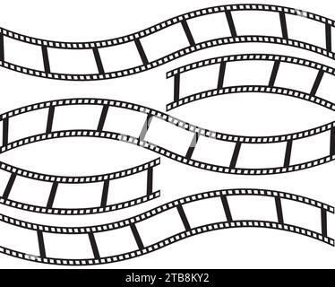 Filmstreifen isoliert auf der weißen Seite Stock Vektor