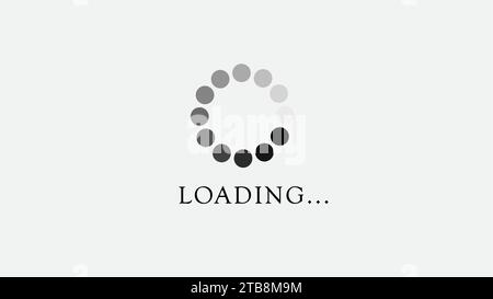 Symbol wird auf weißem Hintergrund geladen Stock Vektor