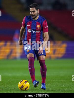 Barcelona, Spanien. Dezember 2023. Ilkay Gundogan vom FC Barcelona während des La Liga EA Sports Spiels zwischen dem FC Barcelona und Atletico de Madrid spielte am 3. Dezember 2023 im Lluis Companys Stadion in Barcelona. (Foto: Bagu Blanco/PRESSINPHOTO) Credit: PRESSINPHOTO SPORTS AGENCY/Alamy Live News Stockfoto