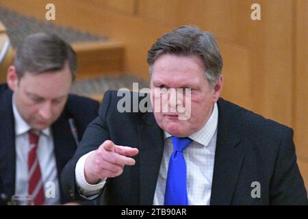 Edinburgh Schottland, Vereinigtes Königreich 05. Dezember 2023. Stephen Kerr MSP im schottischen Parlament. Credit sst/alamy Live News Stockfoto