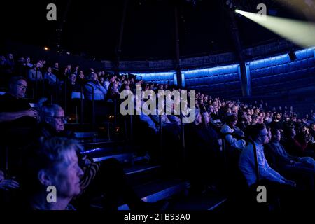 Der britische Künstler Sting kündigt auf einer Presseveranstaltung ein neues Musical im OEstre Gasvaerk Theater in Kopenhagen an. Dienstag, 5. Dezember 2023. Das Musical „The Last Ship“ handelt von Sehnsucht, Liebe und Stolz auf seine Wurzeln. Es wird am 7. März 2025 in Scandina im OEstre Gasvaerk Theater uraufgeführt. Stockfoto