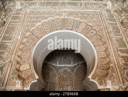 Ben Youssef Madrasa, Marrakesch, Marokko; Marrakesch, Marokko Stockfoto