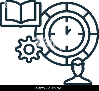 Symbol für Zeitsperre. Einfarbiges einfaches Schild aus Produktivitätssammlung. Zeitsperrsymbol für Logo, Vorlagen, Webdesign und Infografiken. Stock Vektor