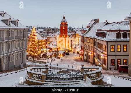 Der Hauptmarkt von Gotha in Thüringen Stockfoto