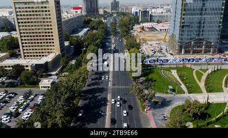 Taschkent, Usbekistan - 24. Mai 2021: Luftaufnahme der Stadt Taschkent Stockfoto