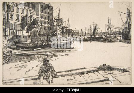 Eagle Wharf 1917 von James McNeill Whistler Stockfoto