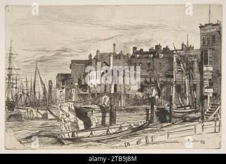 Thames Police (Wapping Wharf) 1917 von James McNeill Whistler Stockfoto