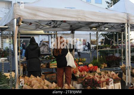 Kopenhagen, Dänemark /05 Dezember 2023/. Blumensträuße gibt es bei einem Händler in der dänischen Hauptstadt Kopenhagen. (Photo.Francis Joseph Dean/Dean Pictures) Stockfoto