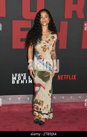 4. November 2023 - New York, New York - Myha'la bei der Netflix NY Premiere von LEAVE THE WORLD BEHIND at THE Paris Theatre. Stockfoto