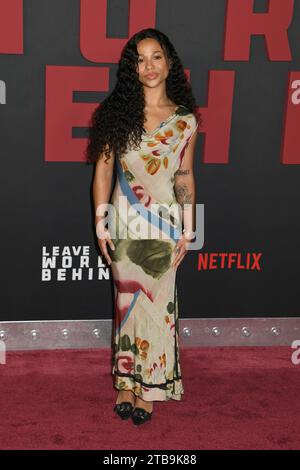 4. November 2023 - New York, New York - Myha'la bei der Netflix NY Premiere von LEAVE THE WORLD BEHIND at THE Paris Theatre. (Kreditbild: © Ylmj/AdMedia via ZUMA Press Wire) NUR REDAKTIONELLE VERWENDUNG! Nicht für kommerzielle ZWECKE! Stockfoto