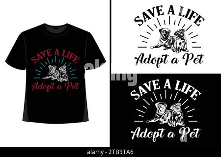 Hunde sind wunderschön. Handgezeichnetes Typografieplakat. T-Shirt-Print. Inspirierende Vektortypographie. Stock Vektor