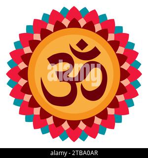 Hindu om aum Symbol in Sanskrit Sprache Stock Vektor