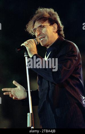 Mantova Italien 1997-05-31: Franco Battiato während der Festivalbar 1997 auf der Piazza Sordello Mantova Stockfoto