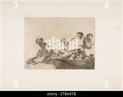 Platte 29 aus "die Katastrophen des Krieges" (Los Desastres de la Guerra): "Er hat es verdient" (Lo merecia) 1922 von Goya (Francisco de Goya y Lucientes) Stockfoto