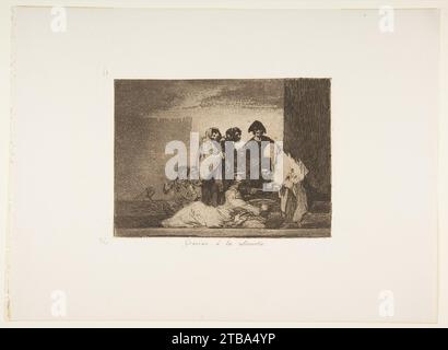 Platte 51 aus "die Katastrophen des Krieges" (Los Desastres de la Guerra): "Dank der Hirse" (Gracias a la almorta) 1922 von Goya (Francisco de Goya y Lucientes) Stockfoto