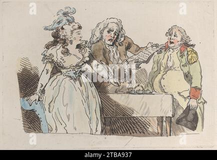 A Young Woman (Erbin) bereitet sich vor, ein Dokument 1959 von Thomas Rowlandson zu unterzeichnen Stockfoto