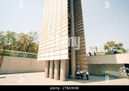 Die Estela de Luz ist ein Denkmal für Mexiko-Stadt, mexiko - 12. Mai 2023. Hochwertige Fotos Stockfoto