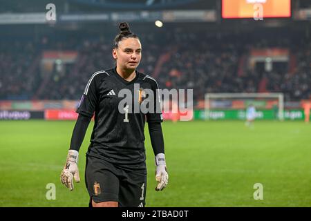 Tilburg, Niederlande. Dezember 2023. Das Bild wurde während eines Frauenfußballspiels zwischen den Nationalmannschaften der Niederlande, den Oranje Leeuwinnen, und Belgien, den Red Flames, am Dienstag, den 5. Dezember 2023 in Tilburg, Niederlande, gezeigt. Quelle: Sportpix/Alamy Live News Stockfoto