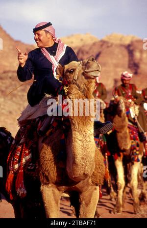 König Abdullah II, Jordanien, Wadi Rum, die Königliche Tour, 2001 Stockfoto