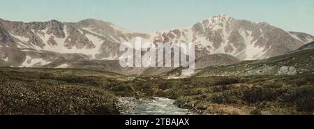 Gray's und Torreys Peaks, Rocky Mountains, Colorado 1898. Stockfoto