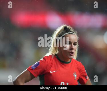 Leiria, Portugal. Dezember 2023. Estadio Dr. Magalhaes Pessoa Estadio Dr. Magalhaes Pessoa Ana Capeta von der portugiesischen F-Nationalmannschaft während des Spiels zwischen Portugal F und Frankreich F gültig für die Women's Nations League im Estadio Dr. Magalhaes Pessoa, Leiria, Portugal (Foto: Pedro Loureiro/spp) (Pedro Loureiro/spp) (Pedro Loureiro/spp) Kredit: SPP Sport Pressefoto. /Alamy Live News Stockfoto