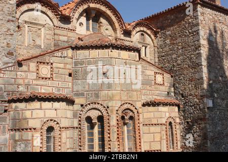 St. Christoph Heilig-Orthodoxe Kirche, Mystras, Peloponnes, Griechenland Stockfoto