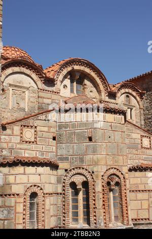 St. Christoph Heilig-Orthodoxe Kirche, Mystras, Peloponnes, Griechenland Stockfoto
