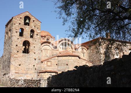 St. Christoph Heilig-Orthodoxe Kirche, Mystras, Peloponnes, Griechenland Stockfoto