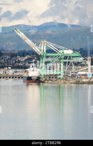 Everett, WA, USA – 13. November 2023; General Cargo Schiff Ocean Seagull legte im Hafen von Everett an Stockfoto