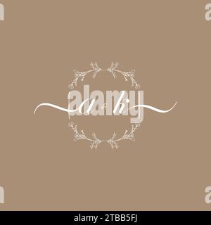 AK Handschriftenlogo mit Initialsignatur, Hochzeit und Modekonzept Stock Vektor