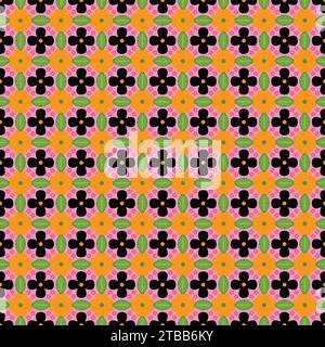 Hintergrundmuster mit farbenfrohem und symmetrischem Design mit überwiegend gelben Tönen Stock Vektor