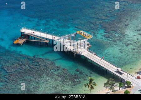 Der Steg bei Flying Fish Cove, Christmas Island, Australien Stockfoto