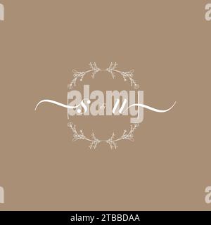 SU Handschriftenlogo der ersten Signatur, Hochzeit und Modekonzept Stock Vektor