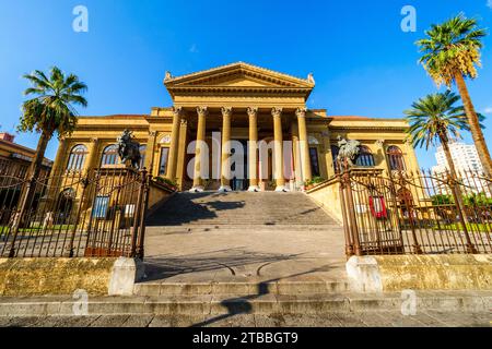 Teatro Massimo Vittorio Emanuele Oper - Palermo, Italien Stockfoto