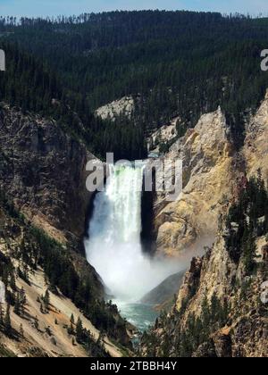 Lower yellowstone fällt in den Grand Canyon des yellowstone im yellowstone-Nationalpark, wyoming, ab Artist Point Stockfoto