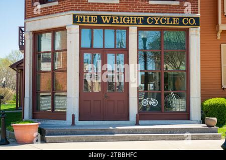 Der Historic Bike Shop, der Wright Cycle Company Complex in Dayton, Ohio Stockfoto