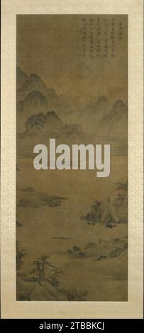 Wilde Gänse, die 1992 vom unbekannten Künstler in die Sandbank absteigen Stockfoto