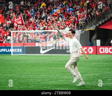 Vancouver, Kanada. Dezember 2023. Canada Womens International Freundschaftsspiel zwischen Kanada und Australien am BC Place, Vancouver, Kanada (Daniela Torres/SPP) Credit: SPP Sport Press Photo. /Alamy Live News Stockfoto