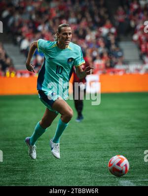 Vancouver, Kanada. Dezember 2023. Canada Womens International Freundschaftsspiel zwischen Kanada und Australien am BC Place, Vancouver, Kanada (Daniela Torres/SPP) Credit: SPP Sport Press Photo. /Alamy Live News Stockfoto