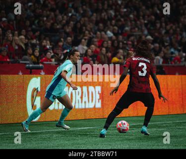 Vancouver, Kanada. Dezember 2023. Canada Womens International Freundschaftsspiel zwischen Kanada und Australien am BC Place, Vancouver, Kanada (Daniela Torres/SPP) Credit: SPP Sport Press Photo. /Alamy Live News Stockfoto