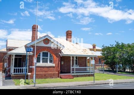 Außenansicht der gemauerten Polizeistation. MacLean, NSW, Australien Stockfoto