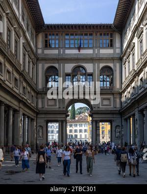 Die Galerie der Uffizien in Florenz, Italien Stockfoto